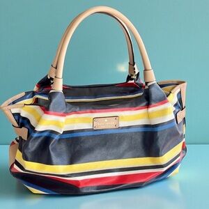 Kate Spade Signature Striped Satchel Shoulder Stevie Westchester Bag